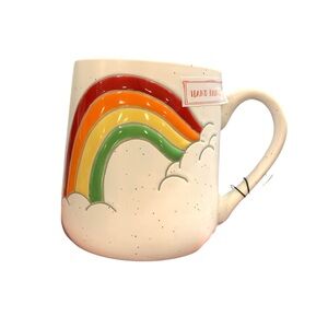NWT Suffield Home Hand Painted Rainbow Happiness Mug Microwave Dishwasher Safe